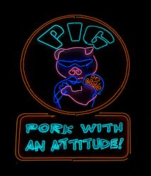 Beale Street Pig neon sign, Memphis Tennessee
