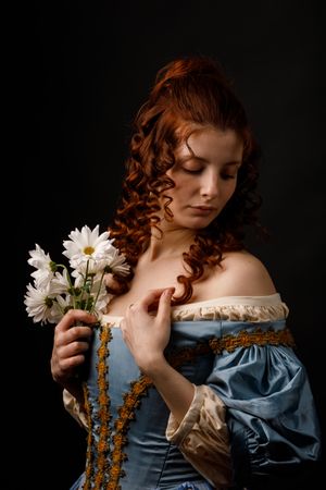 woman in medieval clothing