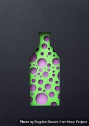 Paper cut out of jar with bubbles beqmKb