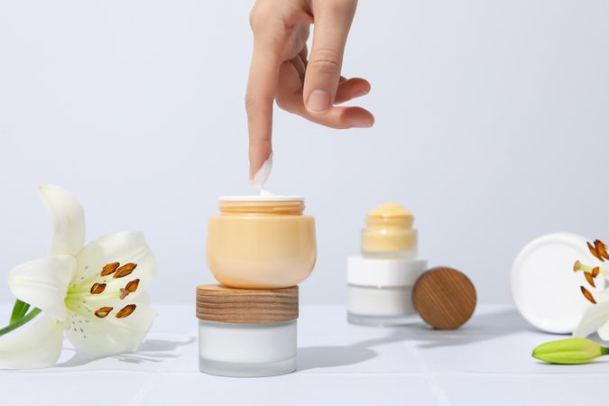 Concept of skin and body care, cream cosmetic