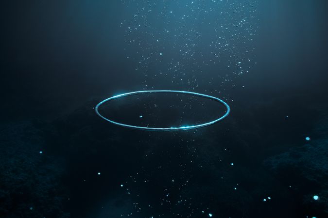 Bubbles and air ring in deep sea