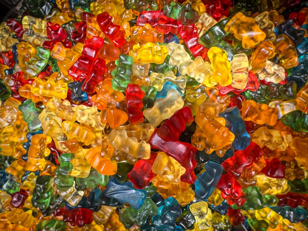 Colorful gummy bears