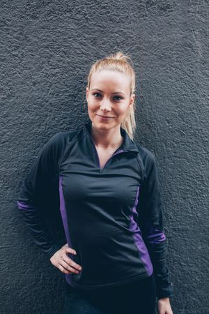 Portrait of a woman with sportswear