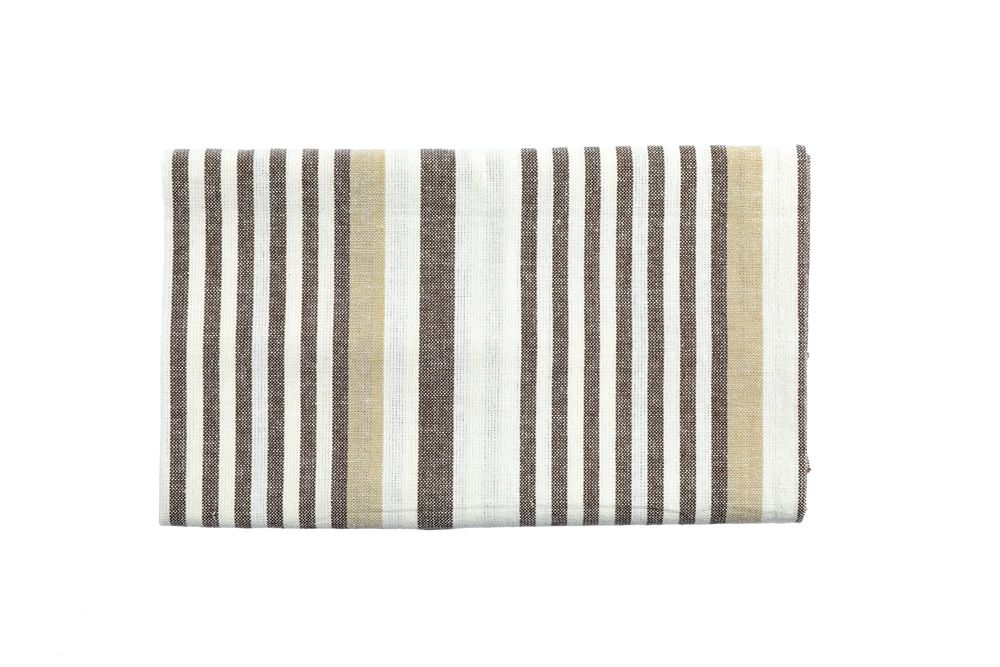 Folded fabric napkin isolated on plain background
