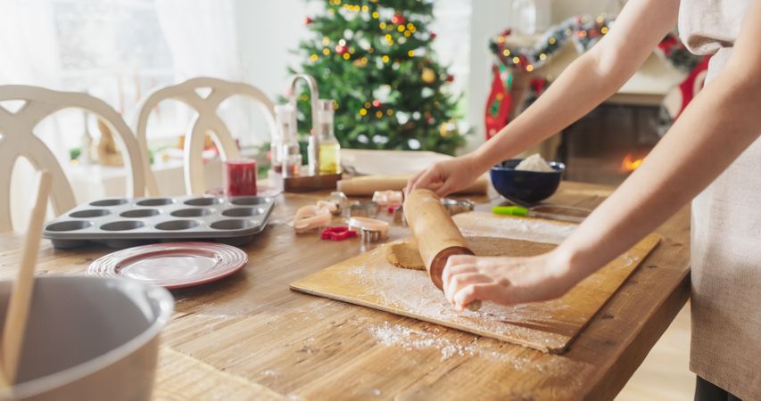 Close Up of Anonymous Female Making Pastries to Share with Family and Friends for the Holiday.