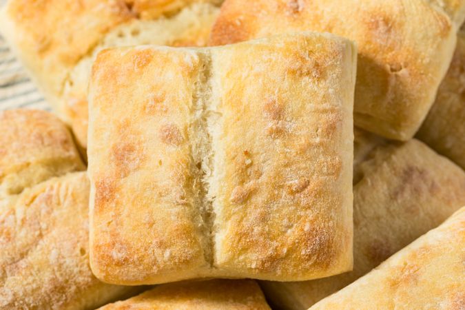 Homemade Baked Ciabatta Buns