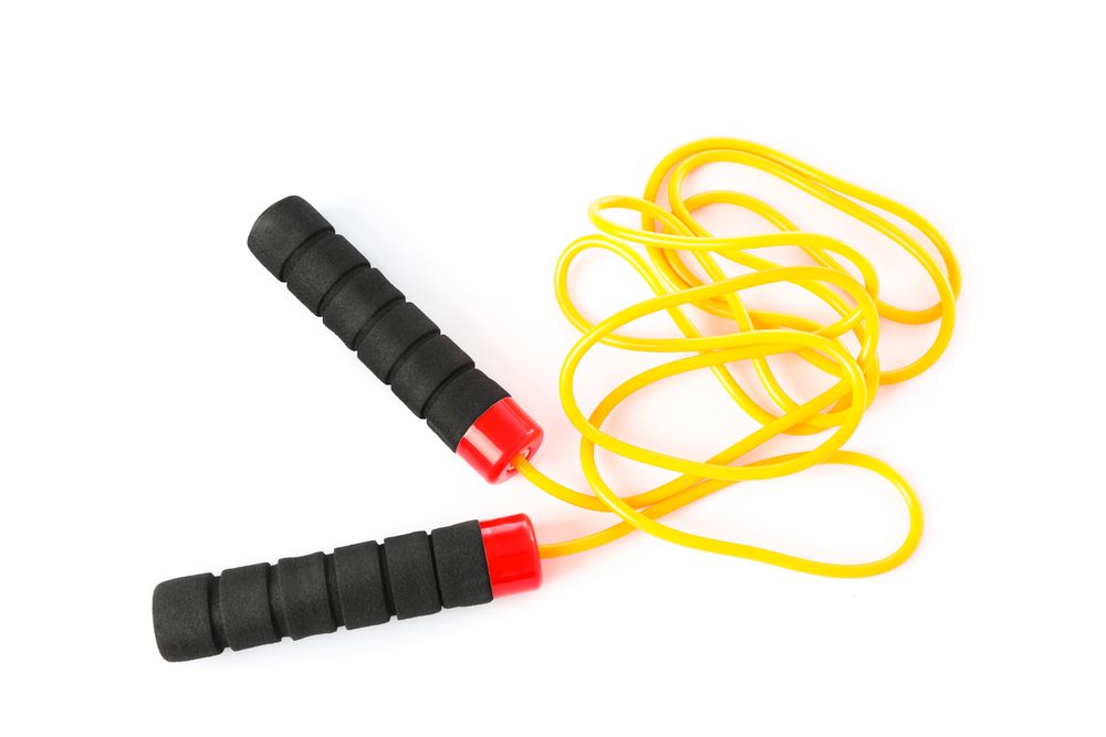 Jump or skipping rope isolated on plain background