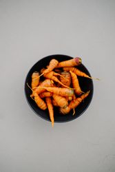 Bowl of baby carried fresh from market