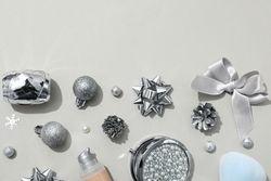 Concept of cosmetics, winter cosmetics, space for text