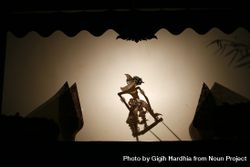 Javanese shadow puppet stage bxo2y4