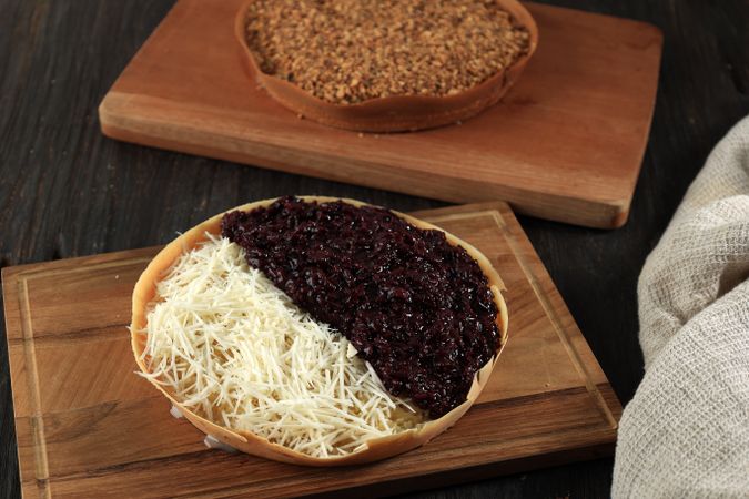 Martabak Manis Ketan Keju, Indonesian ThickPancake with Chese and Glutinous Rice