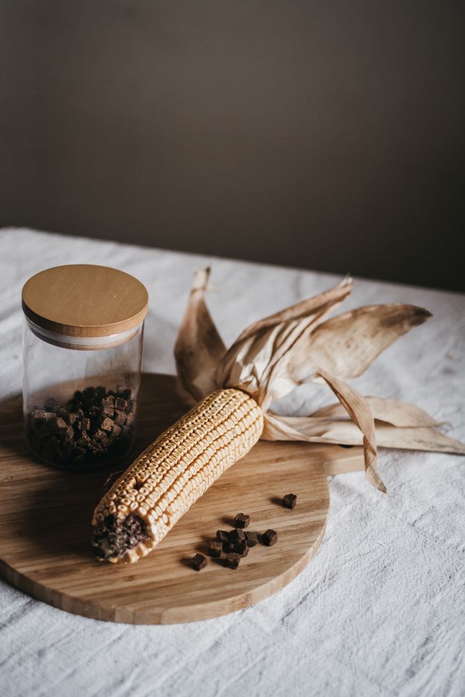 Corn and spice on table