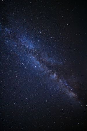 milky way galaxy and space dust in the universe, Long exposure photograph, with grain.