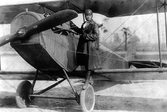 In 1922, aviator Bessie Coleman became the first Black woman to stage a public flight in US