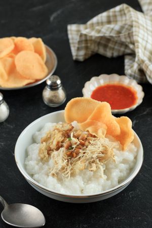 Bubur Ayam Indonesia Chicken Porridge