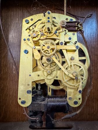 Grandfather clock gears