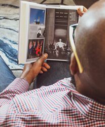 Man reading a book