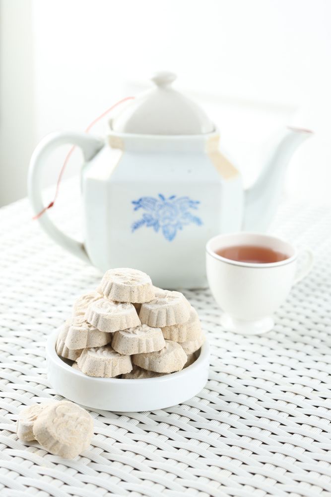 Kue Satu or Kue Koya, Indonesia Stamped Mung Bean Cookies