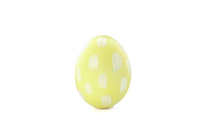 Decorative easter egg isolated on blank background. Festive tradition