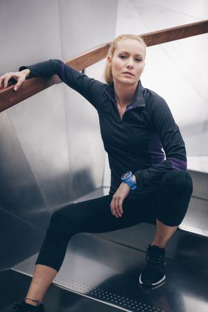Portrait of a woman with sportswear
