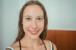 Smiling woman looking at camera