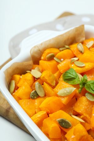 Fall season tasty food concept - baked pumpkin