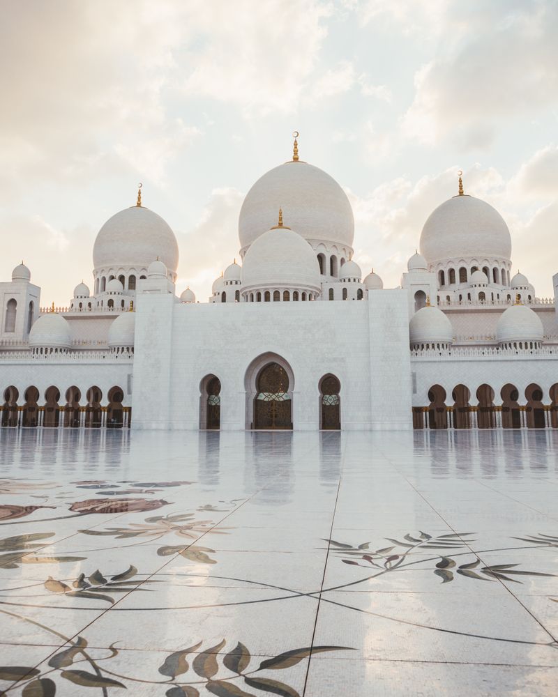 Breathtaking mosque in sunshine