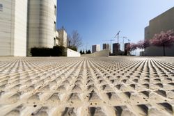 Texture of ground outside of modern building