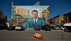 Mural depicting police commissioner, and later mayor, Frank Rizzo, Philadelphia, Pennsylvania k4MjGb