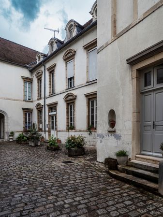Medieval city of Dijon, capital of Burgundy. Cozy, cute center of the old town