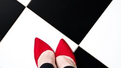 Selfie feet in shoes