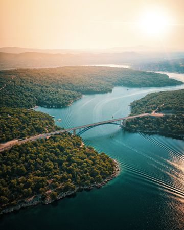 Aerial view of Most Morinje, Croatia 