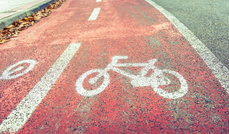 Bike lane markings