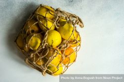 Organic lemons in string bag bE9RMo