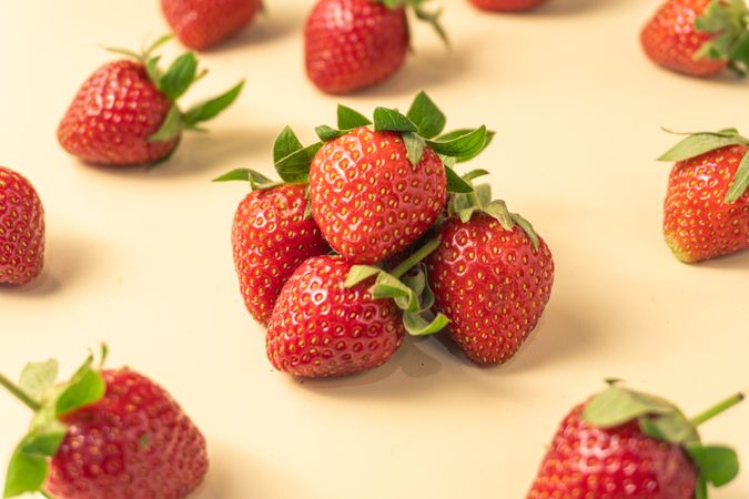 A fresh, ripe strawberry captured in detail
