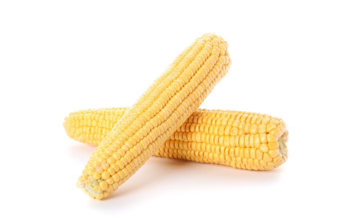 Ears of corn isolated on plain background