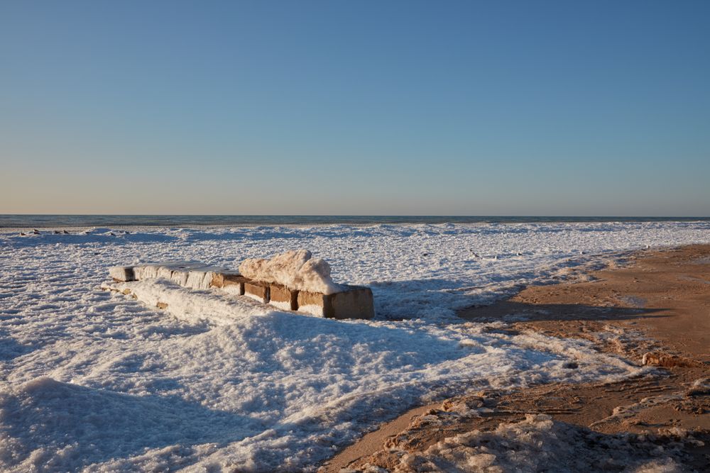 February day at Weko Beach in Brigman, Michigan