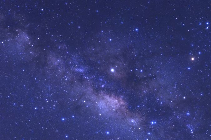 Milky way galaxy with stars and space dust in the universe
