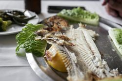 Restaurant table ready to eat