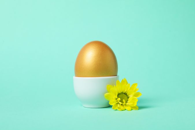 Pension rewards, returns and investment funding concepts, golden egg