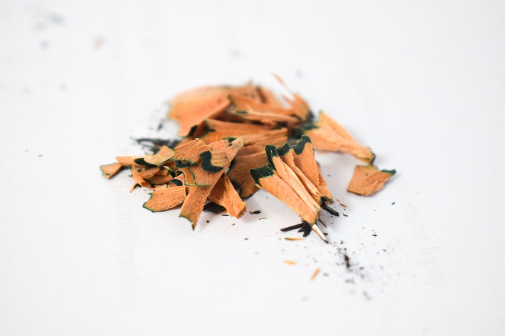 Shavings from sharpened pencil
