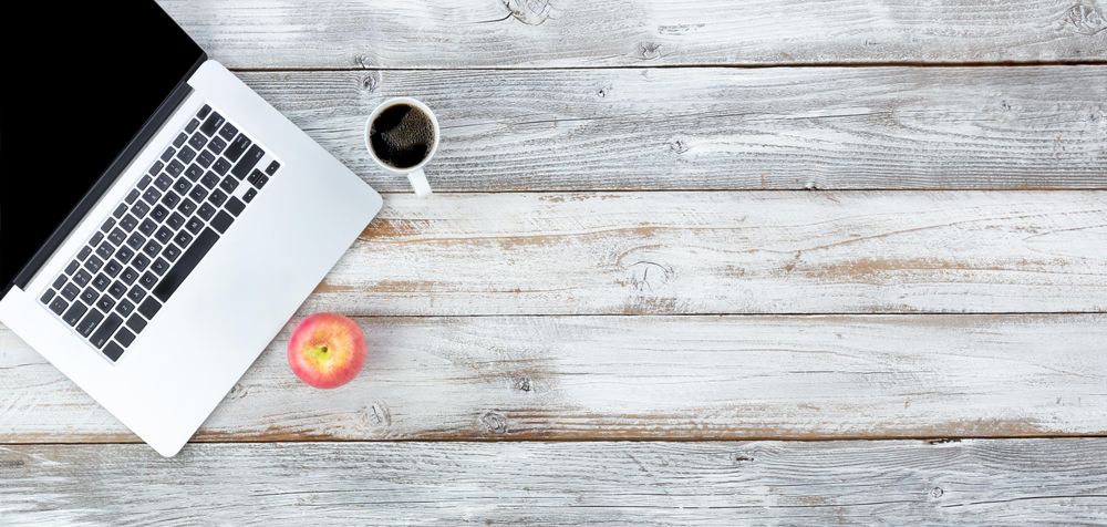 Working desk with fruit and drink