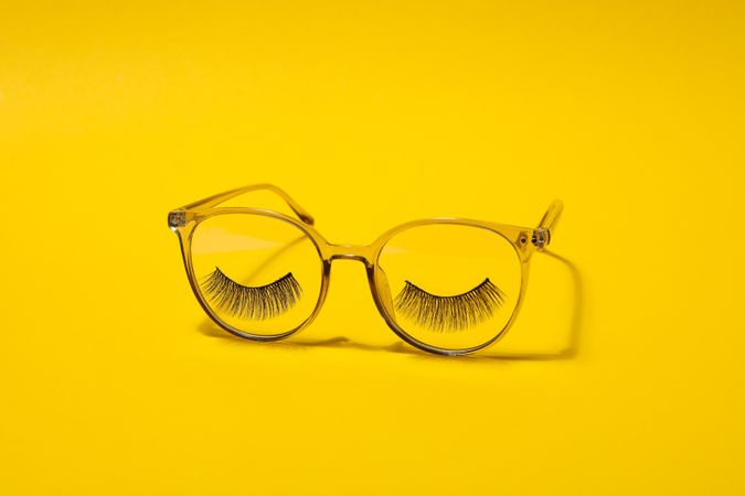 False eyelashes, concept of different makeup accessories