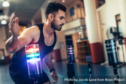 Athlete Using A Visual Stimulus System To Improve Reaction Time - Free ...