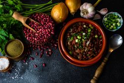Traditional Georgian dish lobio
