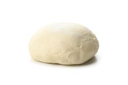 Fresh dough ball isolated on plain background