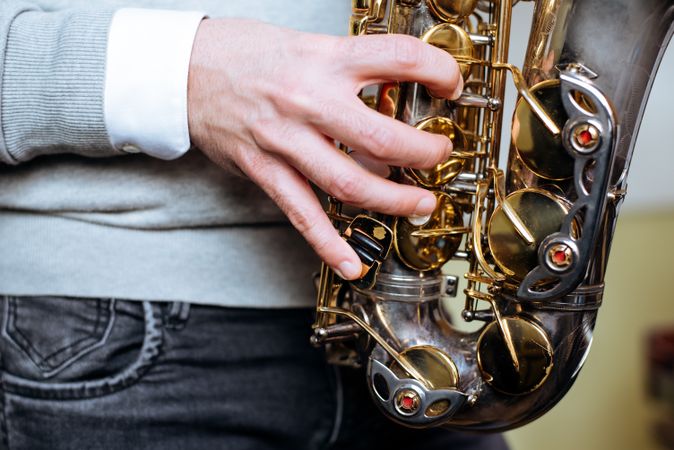 Man playing saxophone