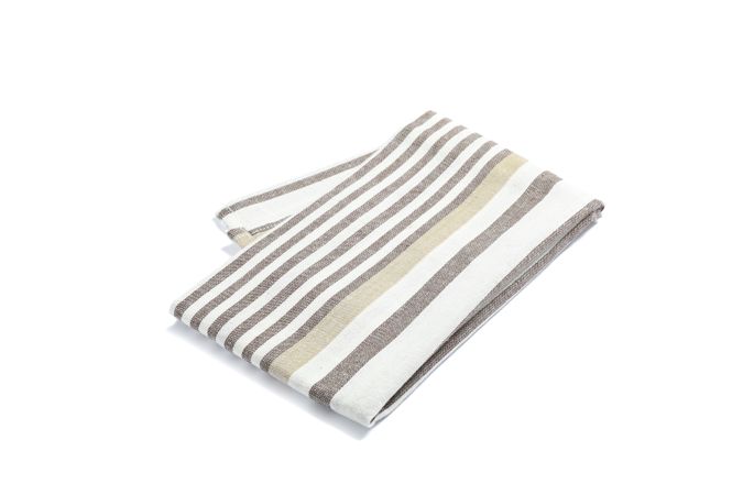 Folded fabric napkin isolated on blank background
