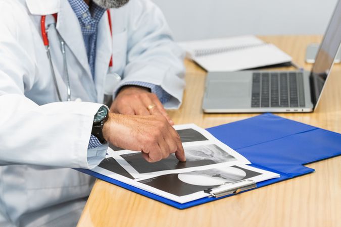 Doctor conducting telemedicine consultation with patient