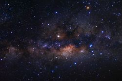 Milky way galaxy with stars and space dust in the universe